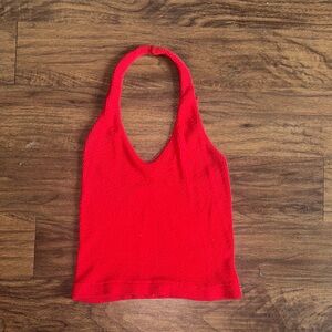Vibrant Red Halter Neck Camisole